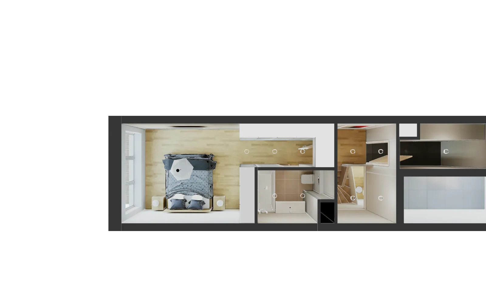 The apartment seen from above
