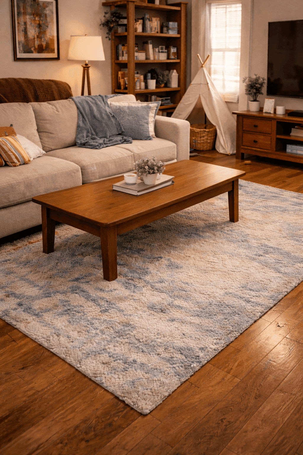 Spotless clean living room